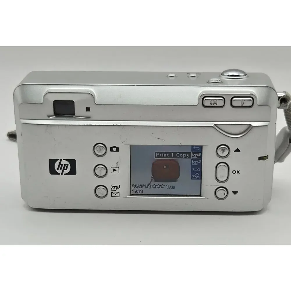 HP Photosmart 433 3.1 MP Digital Camera Silver tested Working With Case